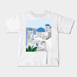 Santorini Landscape Kids T-Shirt